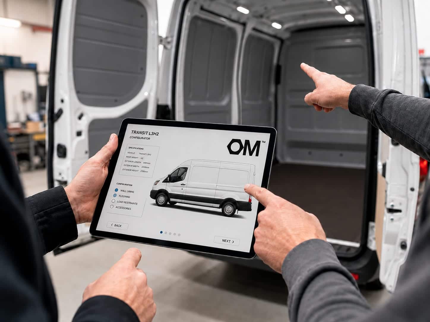 Savjetovanje uz kombi, konfigurator na tabletu